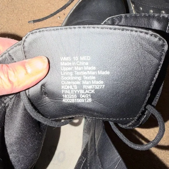 Kohl's Black Moto Boots with Buckle Detail - Picture 5 of 5